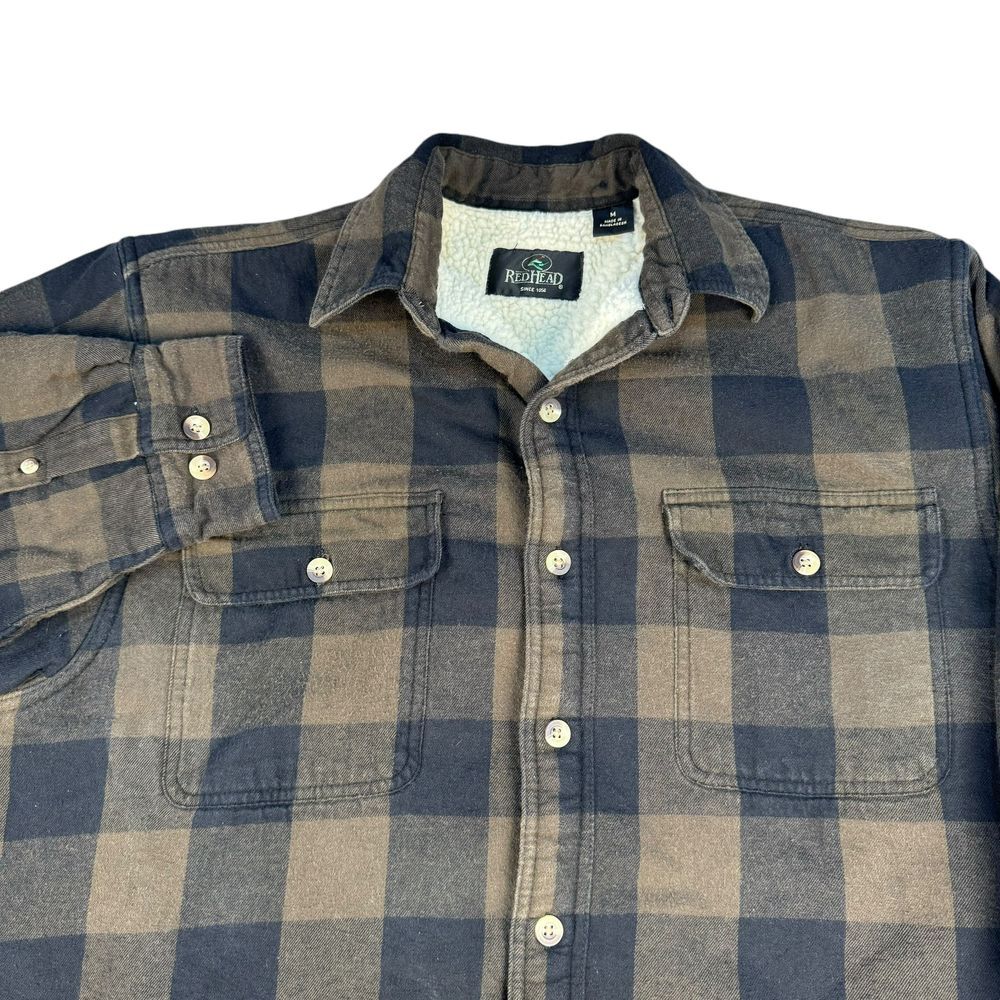 Redhead Sherpa Lined Flannel Men's Medium Gorpcore‎ Outdoor Heavyweight Hiking